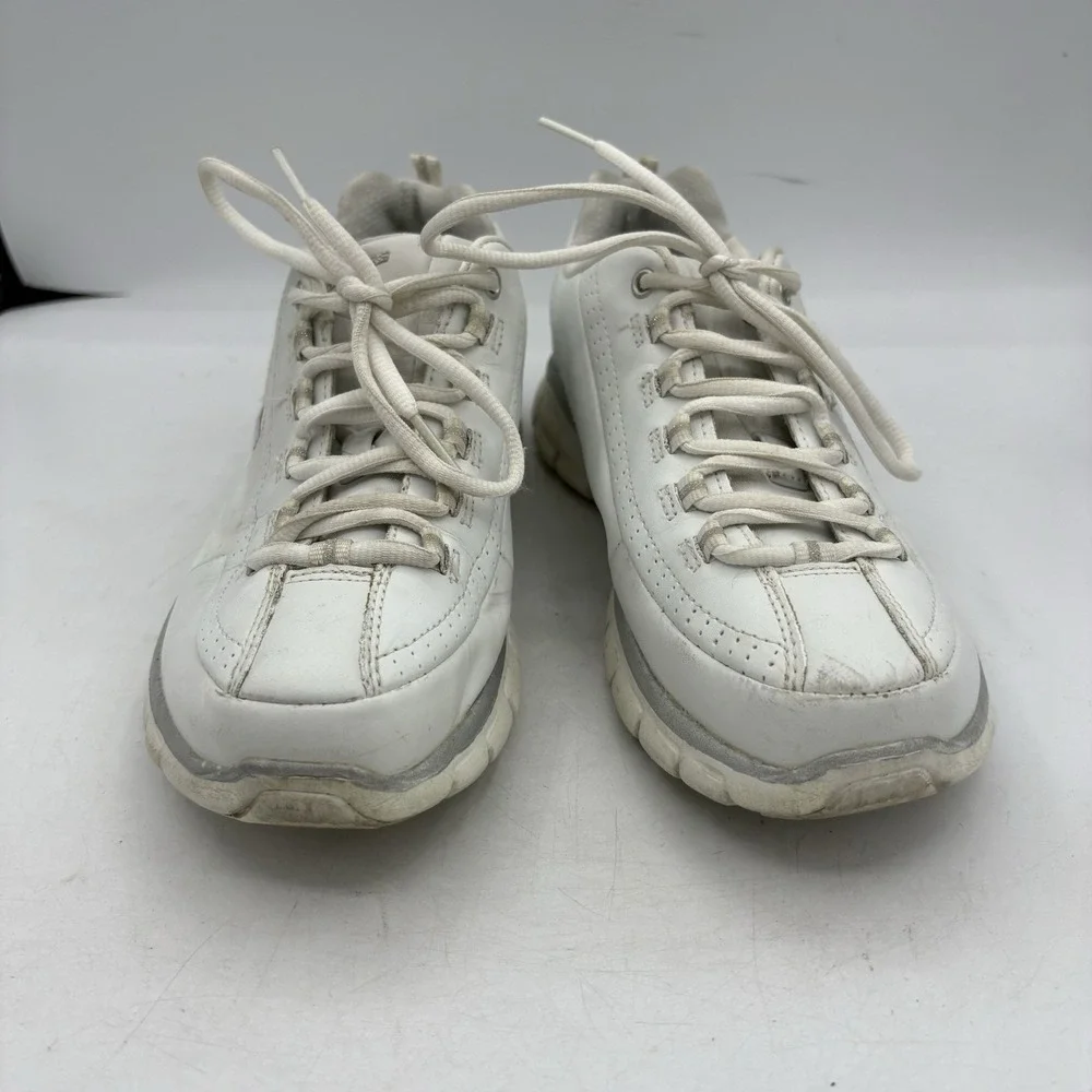 Skechers Shoes Womens Size 8 Synergy Elite Status‎ Leather White Sneakers